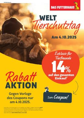 Titelbild des Prospekts von DAS FUTTERHAUS Aktion