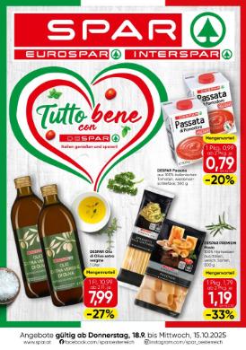Titelbild des Prospekts von SPAR Italien Gesamt