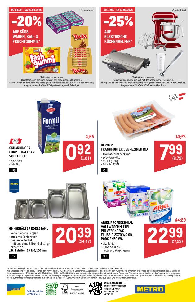 Prospekt von METRO