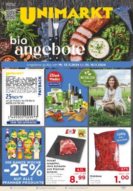 Titelbild des Prospekts von Unimarkt OÖ Zentralraum