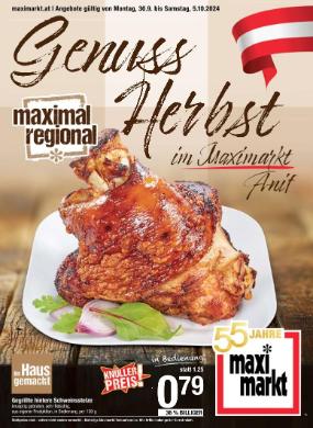 Titelbild des Prospekts von Maximarkt Genussherbst Anif