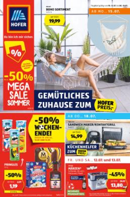Titelbild des Prospekts von HOFER