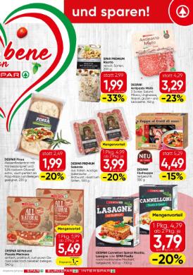 Titelbild des Prospekts von SPAR Italien Gesamt
