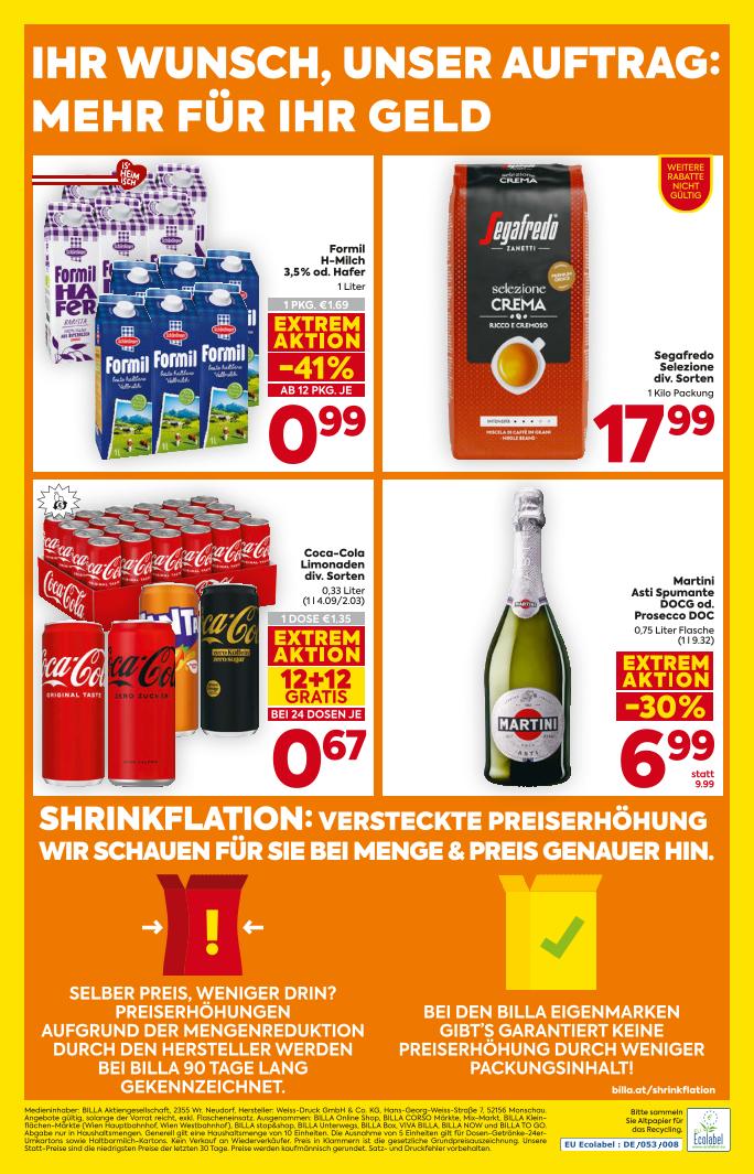 Prospekt von BILLA