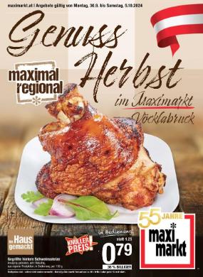 Titelbild des Prospekts von Maximarkt Genussherbst Vöcklabruck