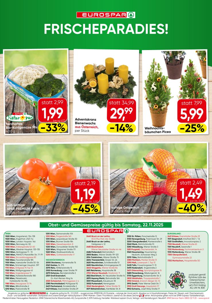 Prospekt von EUROSPAR