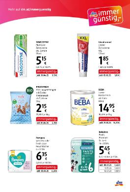 Titelbild des Prospekts von dm drogerie markt immergünstig express