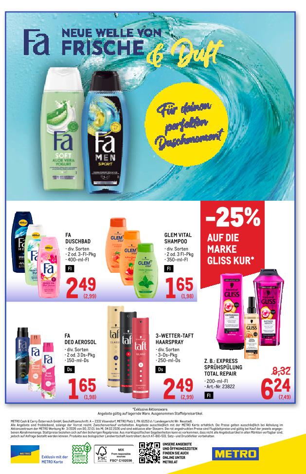 Prospekt von METRO