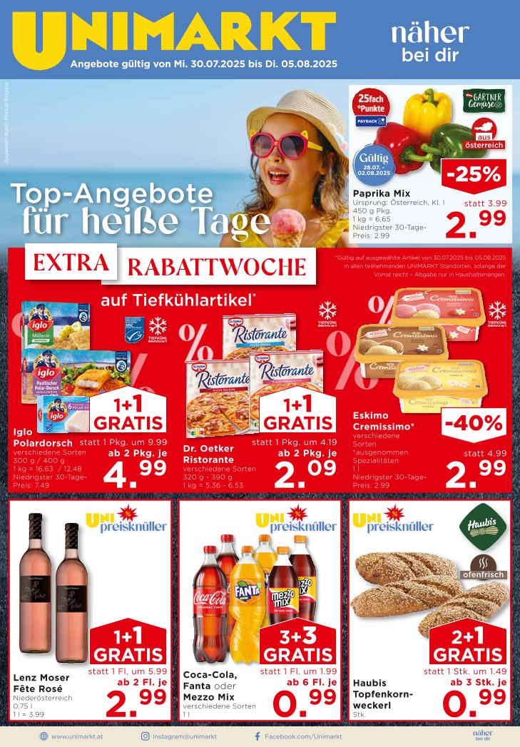 Prospekt von Unimarkt