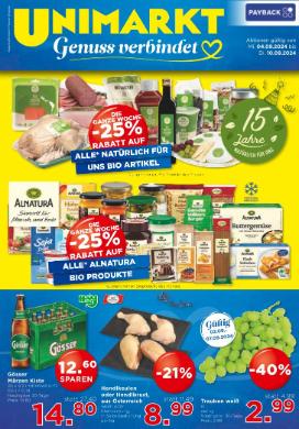 Titelbild des Prospekts von Unimarkt