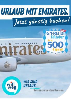 Titelbild des Prospekts von willweg.at Reiseideen