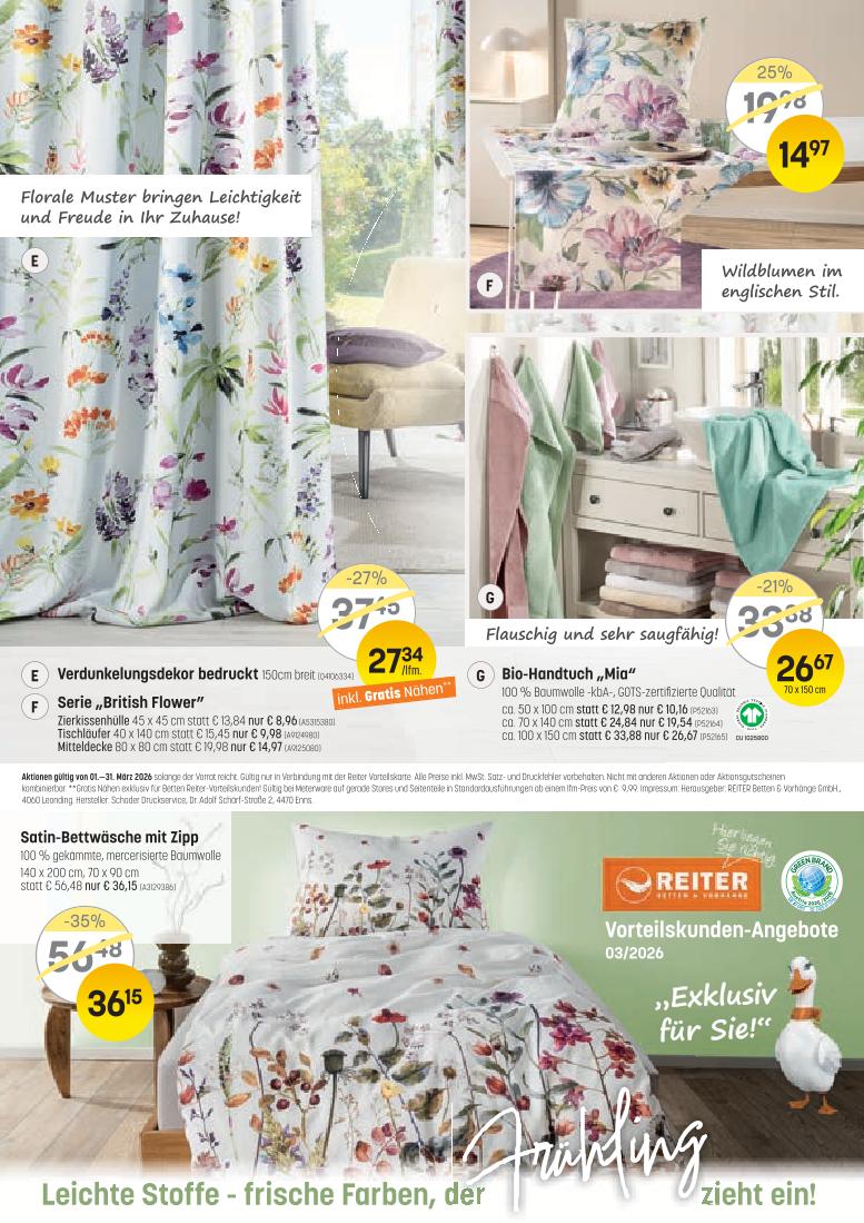 Prospekt von Betten Reiter