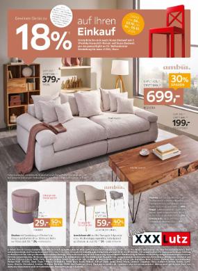 Titelbild des Prospekts von XXXLutz Wohnraum