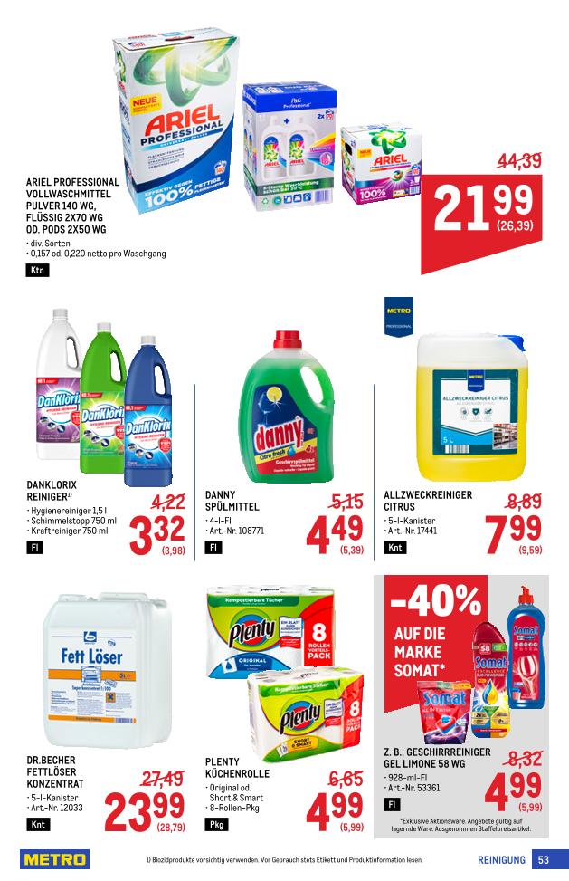 Prospekt von METRO