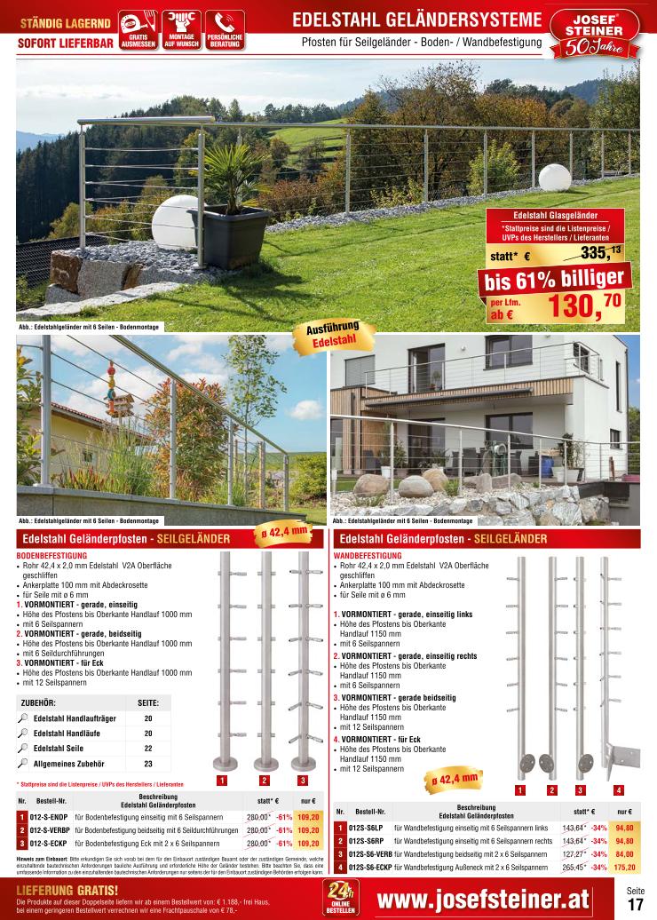 Prospekt von Josef Steiner