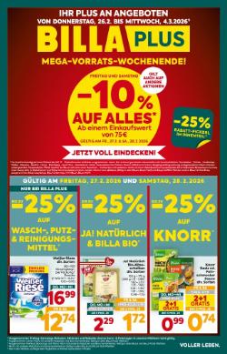 Titelbild des Prospekts von BILLA PLUS Steiermark