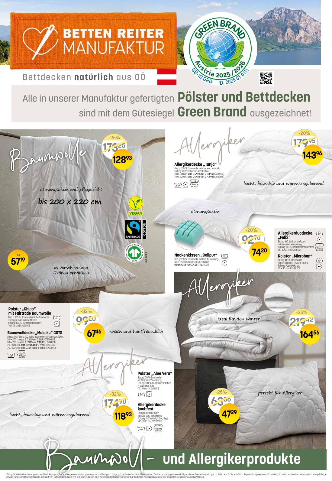 Prospekt von Betten Reiter