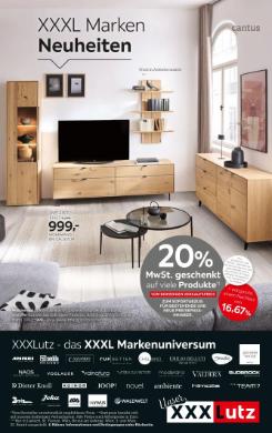 Titelbild des Prospekts von XXXLutz Marken