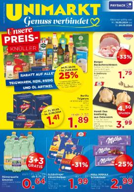 Titelbild des Prospekts von Unimarkt
