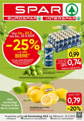 Titelbild des Prospekts von SPAR WIEN / NÖ / BGLD