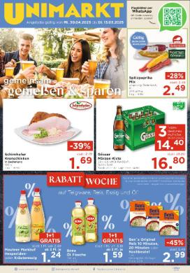 Titelbild des Prospekts von Unimarkt Nord / Ost