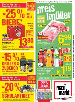 Titelbild des Prospekts von Maximarkt Anif / Bruck