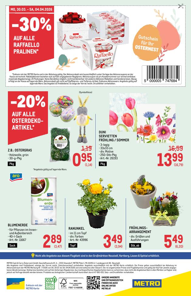 Prospekt von METRO