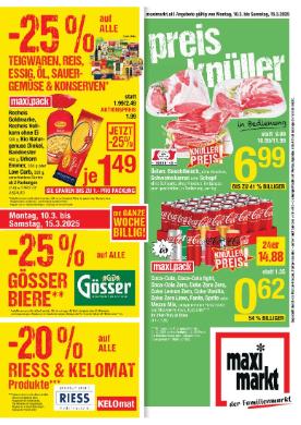 Titelbild des Prospekts von Maximarkt Ried / Vöcklabruck