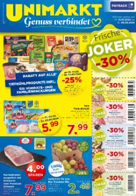 Titelbild des Prospekts von Unimarkt Ost