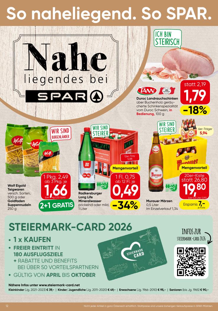 Prospekt von SPAR