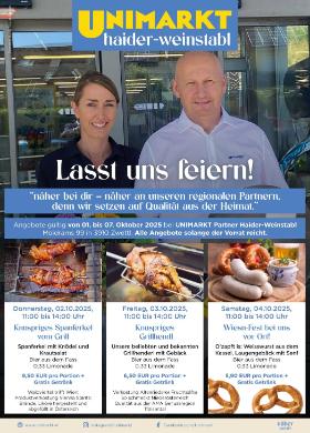 Titelbild des Prospekts von Unimarkt Haider & Weinstabl