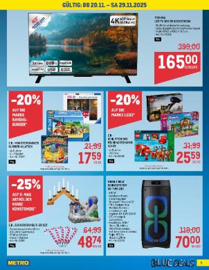Titelbild des Prospekts von METRO BLUE DEALS