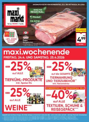 Titelbild des Prospekts von Maximarkt Ried / Vöcklabruck