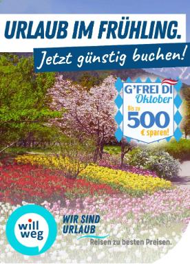 Titelbild des Prospekts von willweg.at Reiseideen