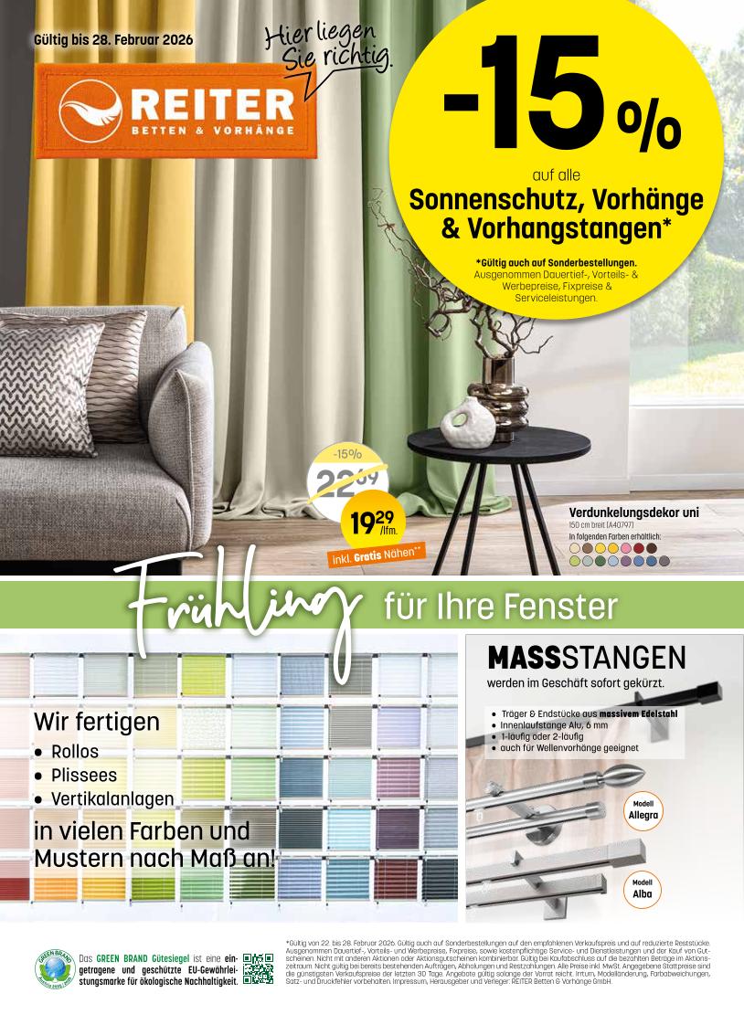 Prospekt von Betten Reiter