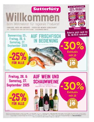 Titelbild des Prospekts von Sutterlüty