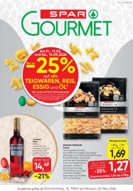 Titelbild des Prospekts von SPAR Gourmet
