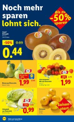 Titelbild des Prospekts von Lidl Österreich