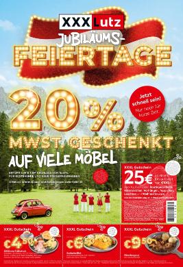 Titelbild des Prospekts von XXXLutz Jubiläum