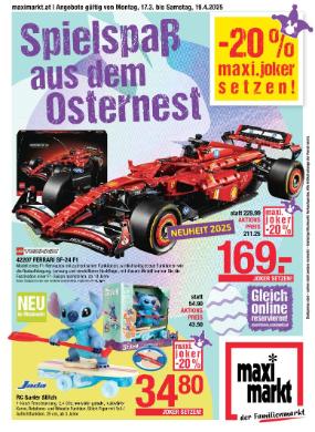 Titelbild des Prospekts von Maximarkt Osterspielwaren