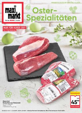 Titelbild des Prospekts von Maximarkt Osterspezialitäten