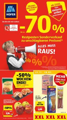 Titelbild des Prospekts von HOFER