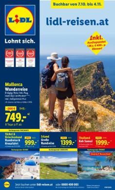 Titelbild des Prospekts von Lidl Reisen