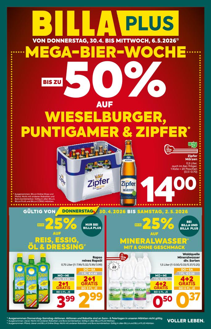 Prospekt von BILLA PLUS