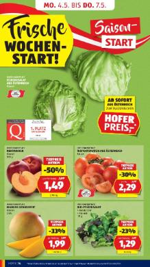 Titelbild des Prospekts von HOFER