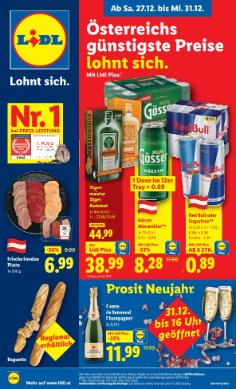 Titelbild des Prospekts von Lidl Österreich