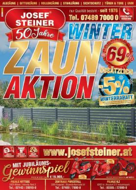 Titelbild des Prospekts von Josef Steiner