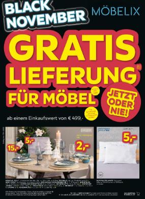 Titelbild des Prospekts von Möbelix Black Special