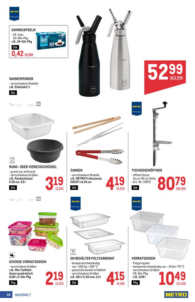 Prospekt von METRO