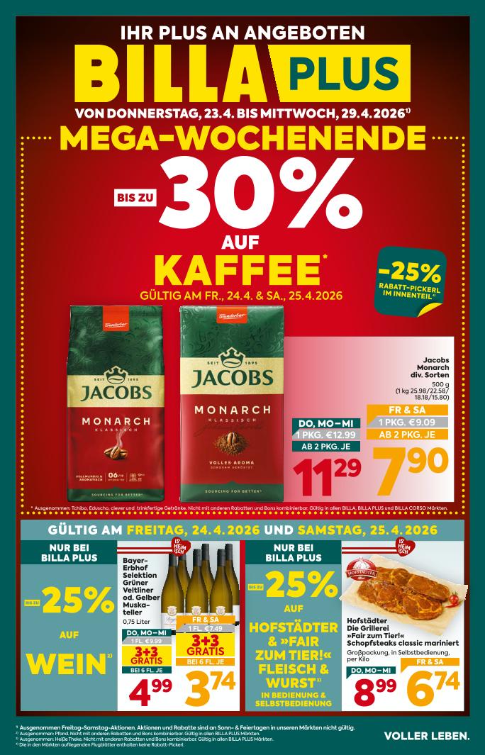 Prospekt von BILLA PLUS